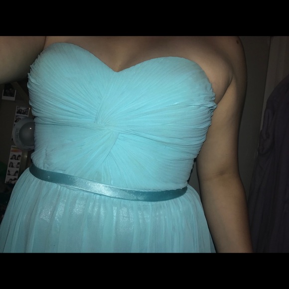 Light blue strapless prom/formal dress - Picture 2 of 8